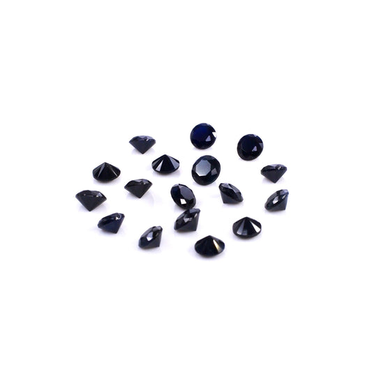 Natural Untreated Blue Sapphire Calibrated Rounds | 1.5mm & 1.75mm