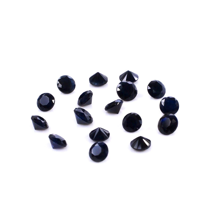 Natural Madagascar Untreated Blue Sapphire Calibrated Rounds | 2mm