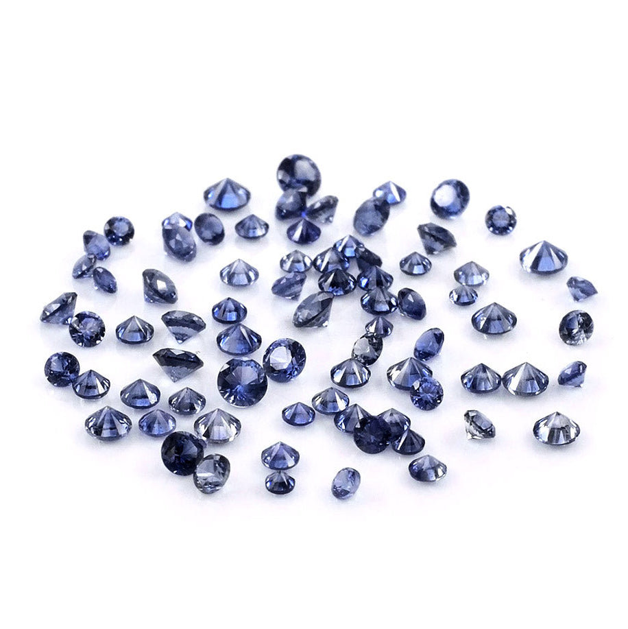 Natural Madagascar Untreated Blue Sapphire Calibrated Rounds | 1mm & 1.25mm