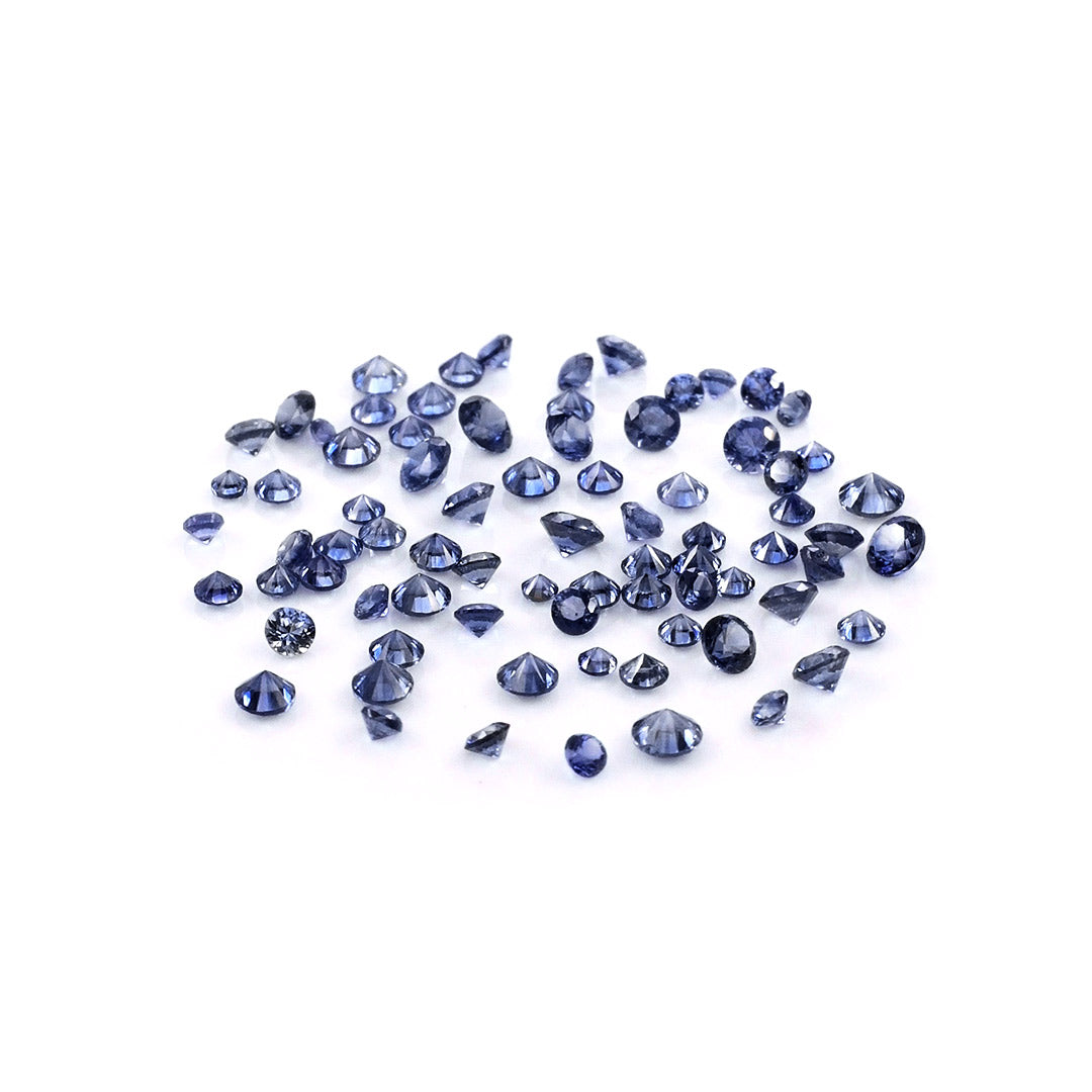 Natural Madagascar Untreated Blue Sapphire Calibrated Rounds | 1mm & 1.25mm