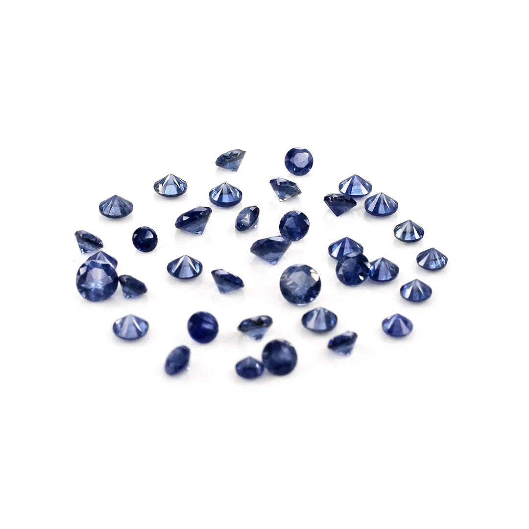 Natural Madagascar Untreated Blue Sapphire Calibrated Rounds | 2mm