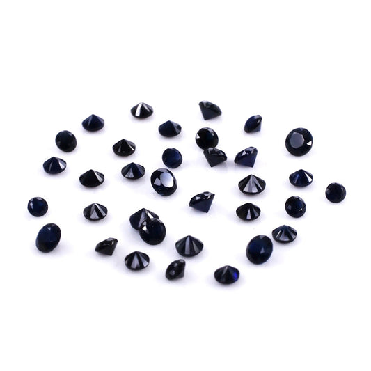 Natural Untreated Blue Sapphire Calibrated Rounds | 1mm & 1.25mm