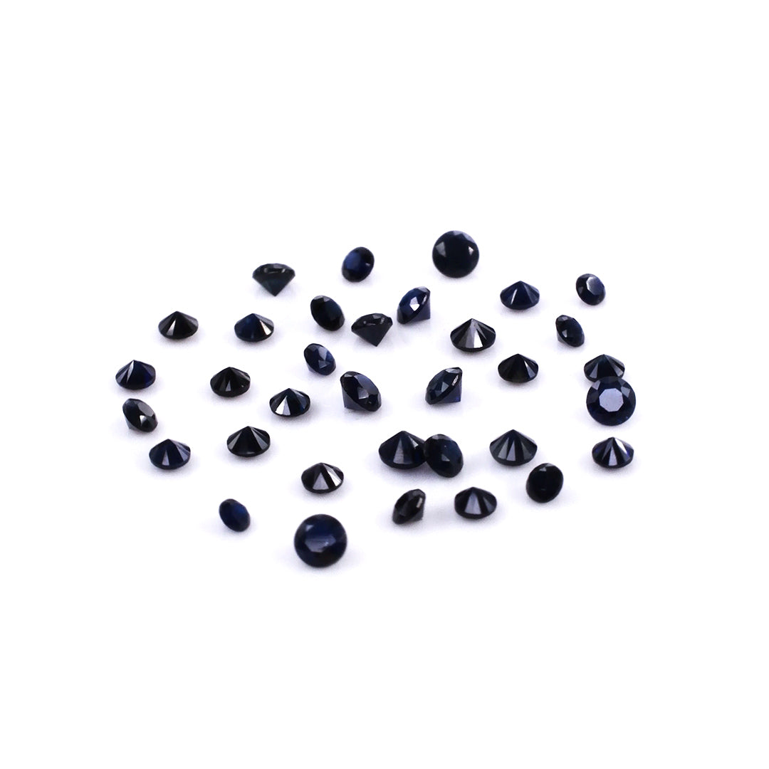 Natural Untreated Blue Sapphire Calibrated Rounds | 2mm