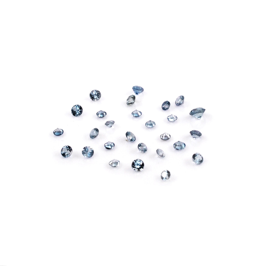Natural Untreated Blue Sapphire Calibrated Rounds | 1mm & 1.25mm