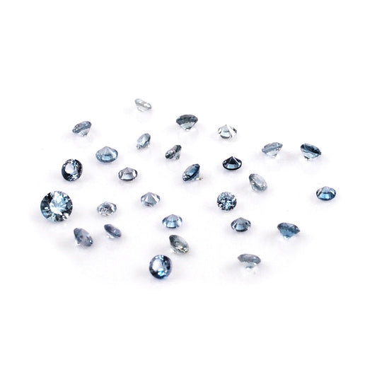 Natural Untreated Blue Sapphire Calibrated Rounds | 1mm & 1.25mm