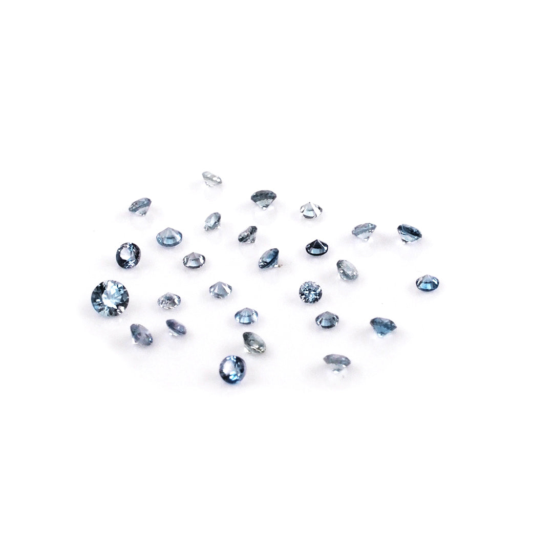 Natural Untreated Blue Sapphire Calibrated Rounds | 1.5mm & 1.75mm