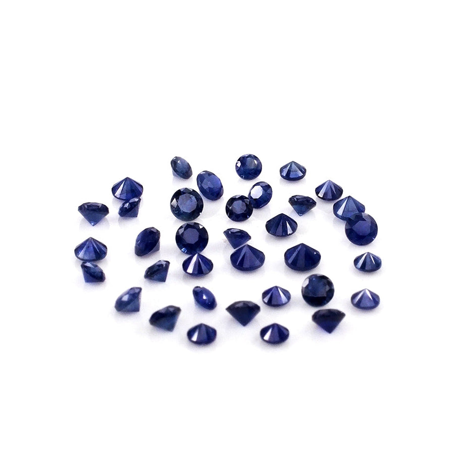 Natural Madagascar Untreated Blue Sapphire Calibrated Rounds | 1mm & 1.25mm