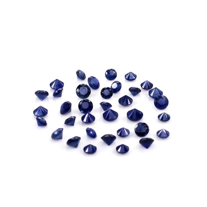 Natural Madagascar Untreated Blue Sapphire Calibrated Rounds | 1mm & 1.25mm