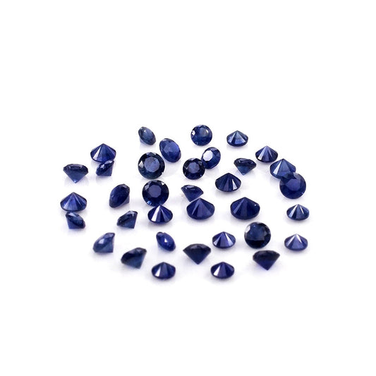 Natural Madagascar Untreated Blue Sapphire Calibrated Rounds | 1mm & 1.25mm