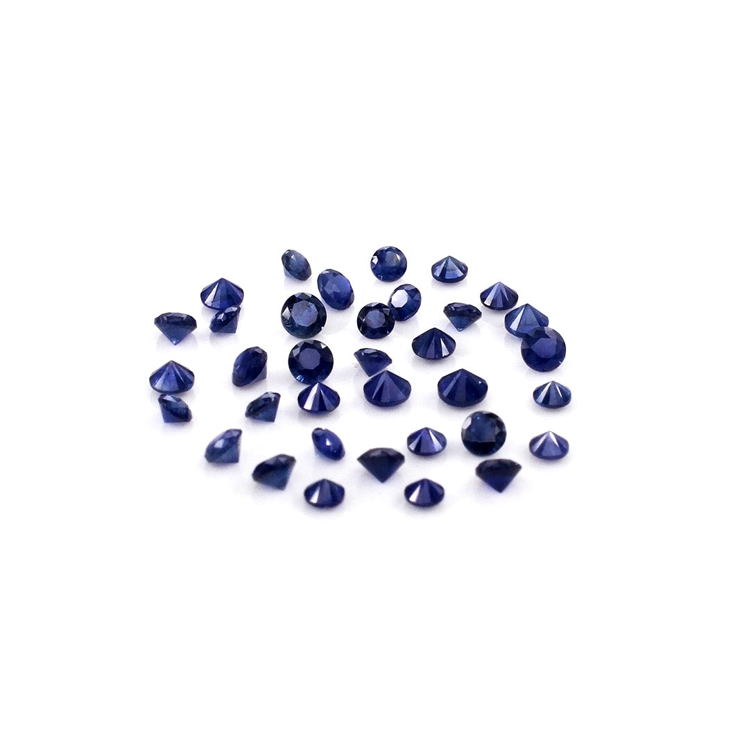 Natural Madagascar Untreated Blue Sapphire Calibrated Rounds | 2mm