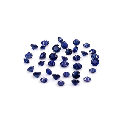 Natural Madagascar Untreated Blue Sapphire Calibrated Rounds | 1mm & 1.25mm