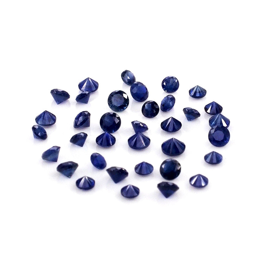 Natural Madagascar Untreated Blue Sapphire Calibrated Rounds | 2mm