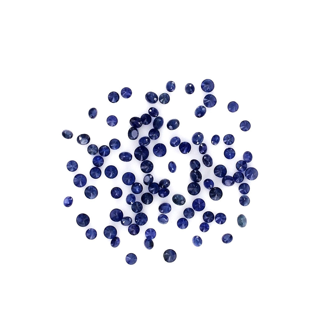 Natural Madagascar Untreated Blue Sapphire Calibrated Rounds | 1mm & 1.25mm