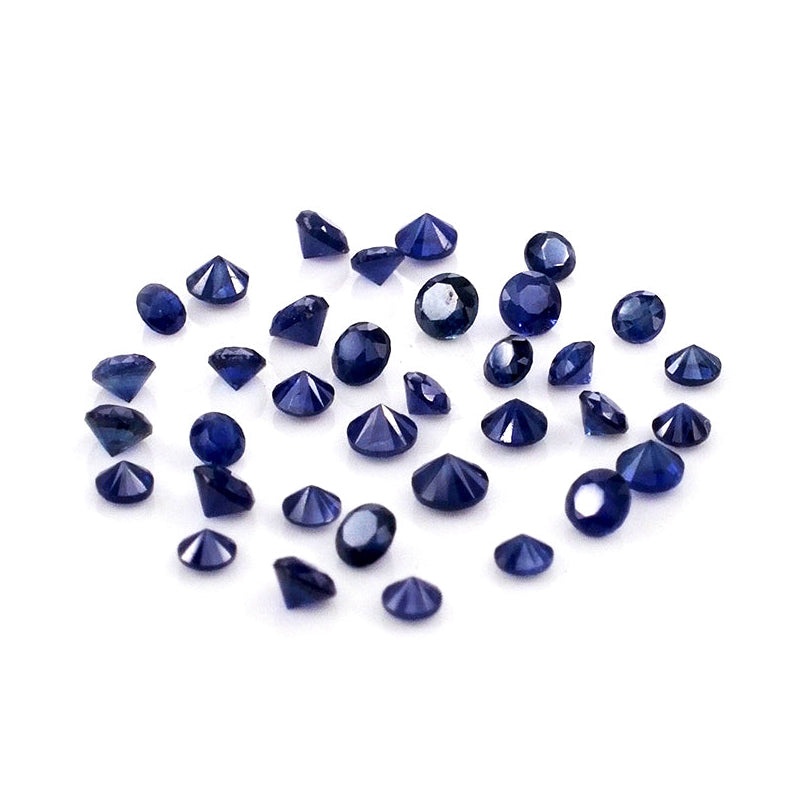 Natural Madagascar Untreated Blue Sapphire Calibrated Rounds | 1.5mm & 1.75mm