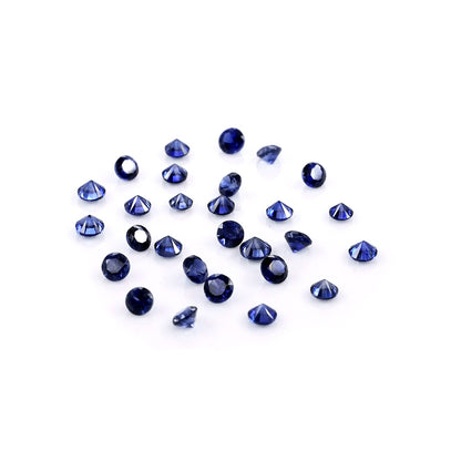 Natural Madagascar Untreated Blue Sapphire Calibrated Rounds | 1mm & 1.25mm