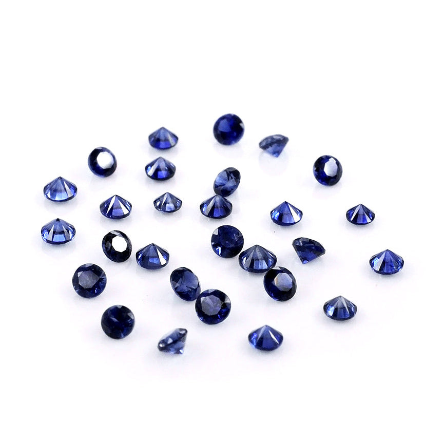 Natural Madagascar Untreated Blue Sapphire Calibrated Rounds | 1.5mm & 1.75mm