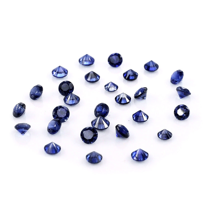 Natural Madagascar Untreated Blue Sapphire Calibrated Rounds | 1mm & 1.25mm