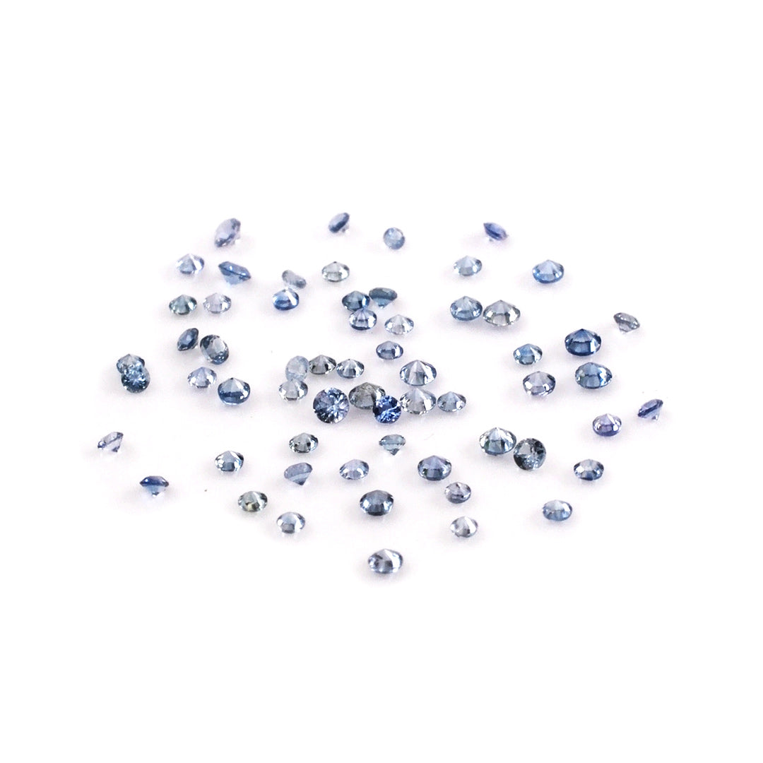 Natural Madagascar Untreated Blue Sapphire Calibrated Rounds | 1mm & 1.25mm