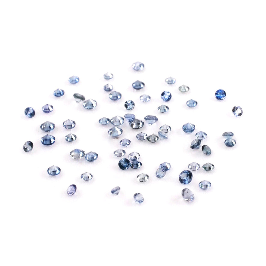 Natural Madagascar Untreated Blue Sapphire Calibrated Rounds | 1mm & 1.25mm