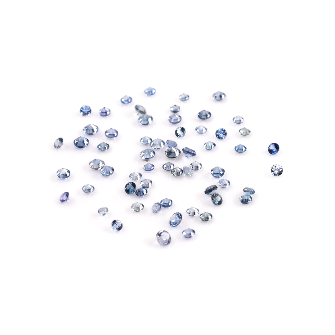 Natural Madagascar Untreated Blue Sapphire Calibrated Rounds | 1mm & 1.25mm