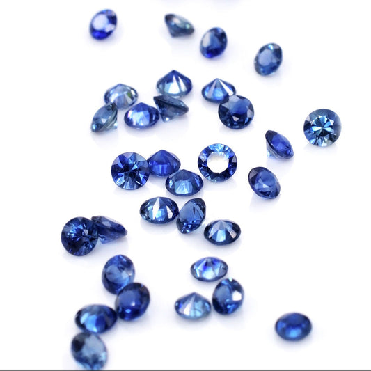 Natural Madagascar Untreated Blue Sapphire Calibrated Rounds | 1.5mm & 1.75mm