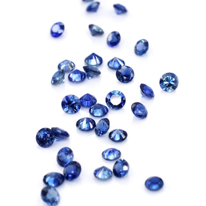Natural Madagascar Untreated Blue Sapphire Calibrated Rounds | 1mm & 1.25mm