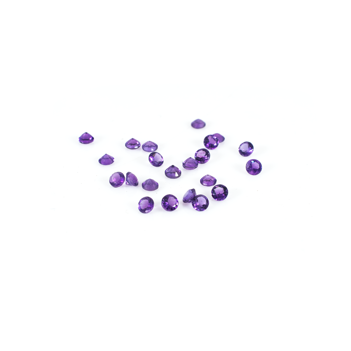 Natural Brazil Amethyst Calibrated Rounds | 2.5mm & 3mm