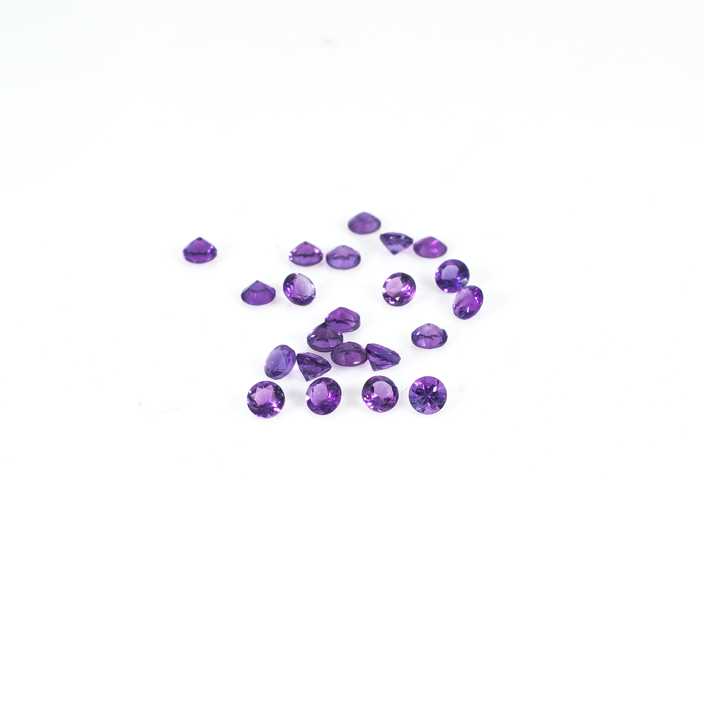 Natural Brazil Amethyst Calibrated Rounds | 1.5mm & 2mm