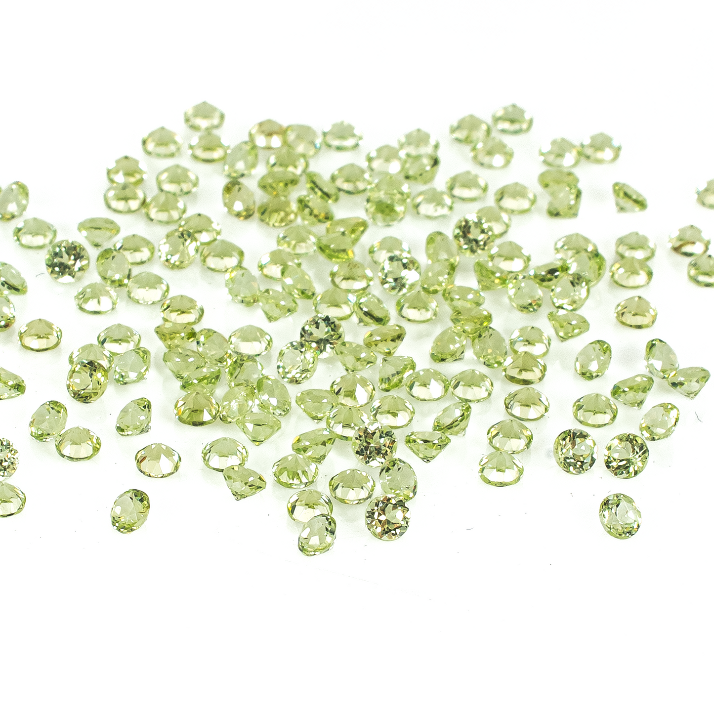 Natural Peridot Calibrated Rounds | 1.5mm & 2mm