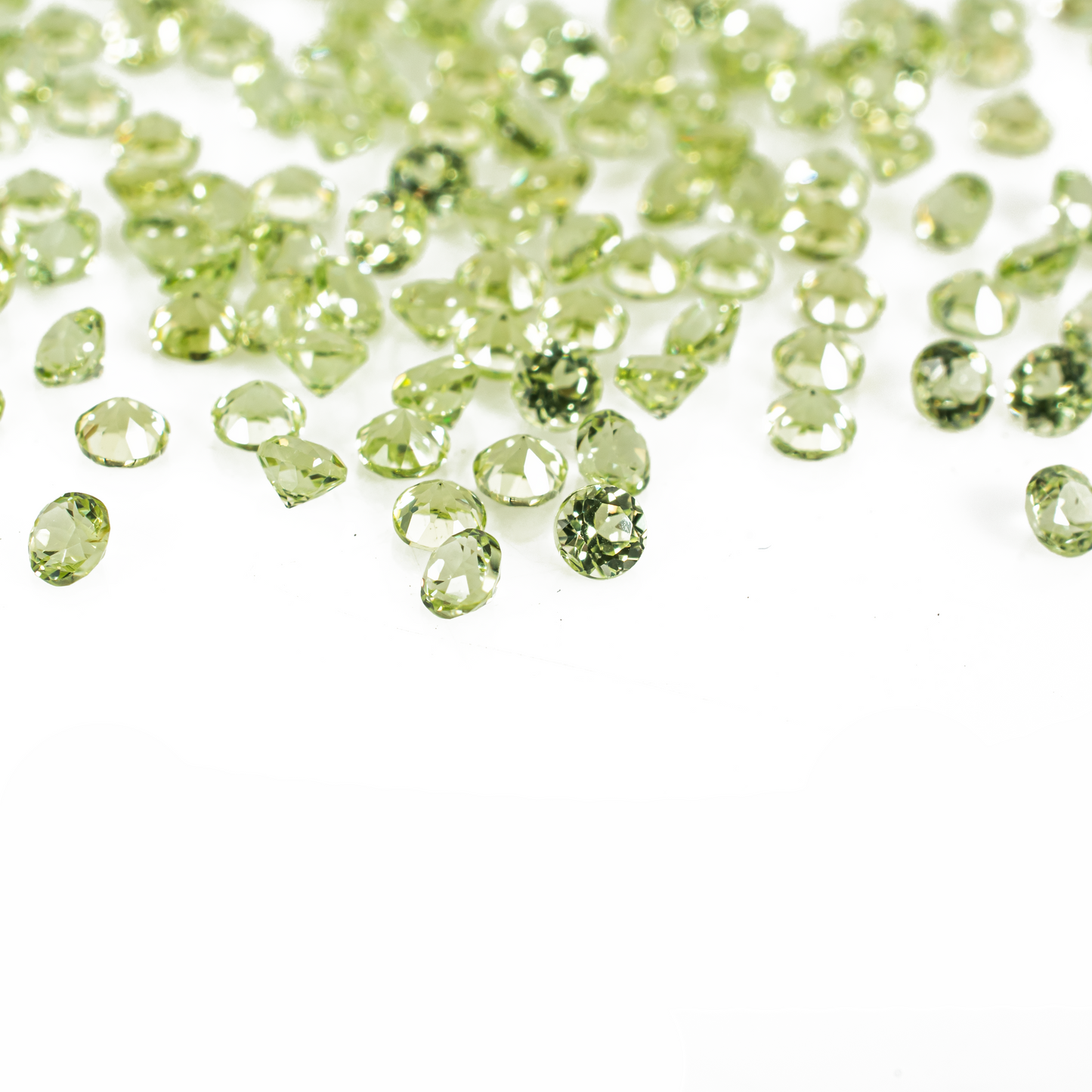 Natural Peridot Calibrated Rounds | 1.5mm & 2mm