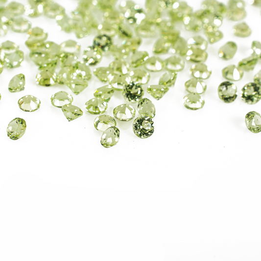 Natural Peridot Calibrated Rounds | 1.5mm & 2mm