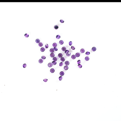 Natural Brazil Amethyst Calibrated Rounds | 2.5mm & 3mm