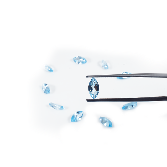 Natural Blue Topaz Calibrated Marquise | 4x8mm & 5x10mm