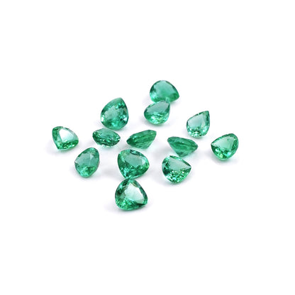 Natural Zambian Emerald Calibrated Hearts | 4mm & 5mm