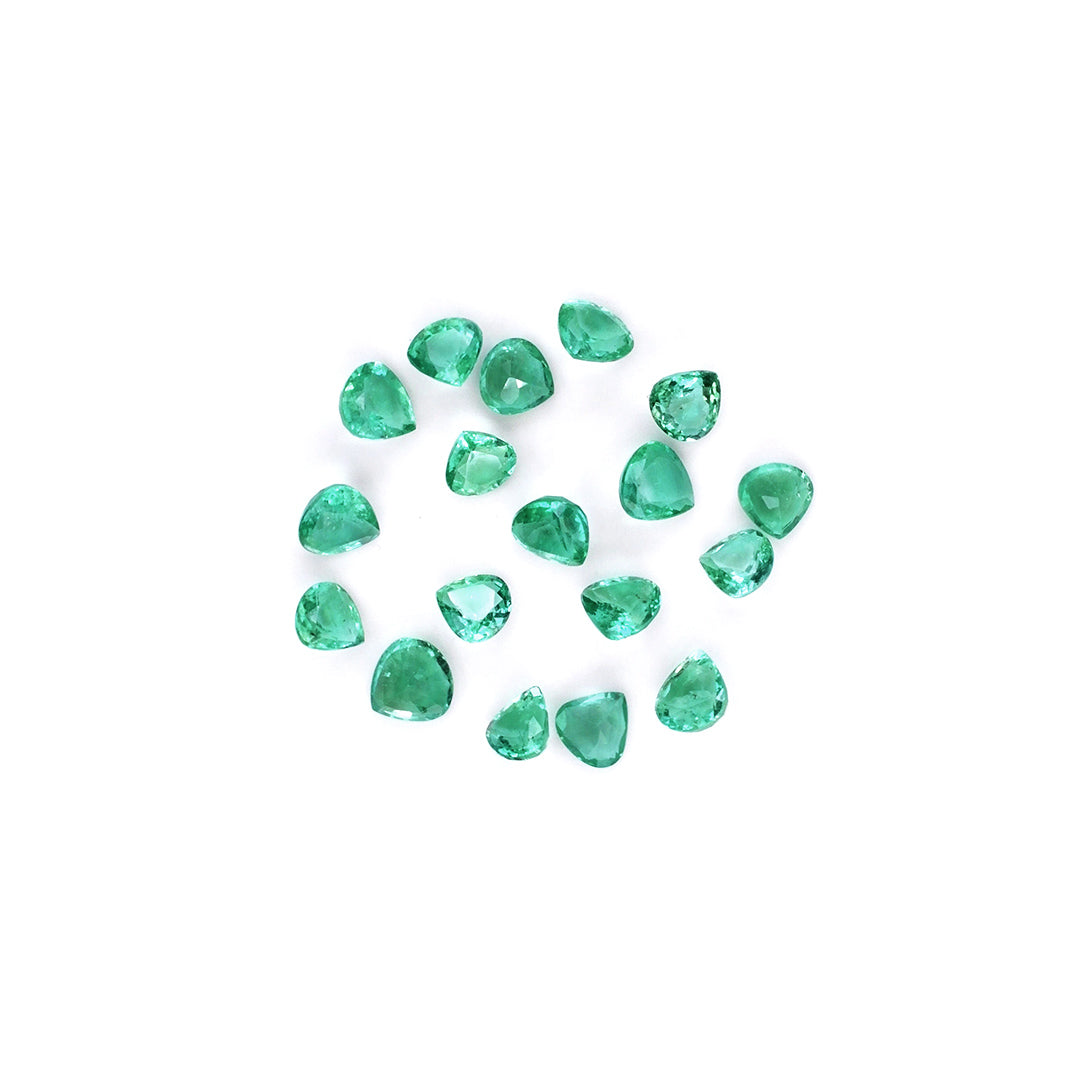 Natural Zambian Emerald Calibrated Hearts | 4mm & 5mm