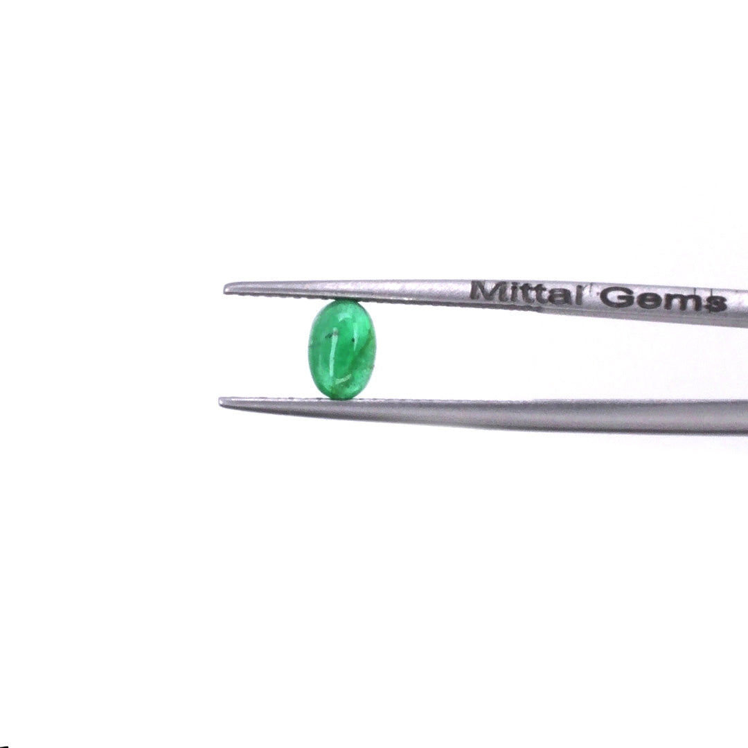 Natural Zambian Emerald Calibrated Cabochon Ovals | 3x5mm & 4x6mm