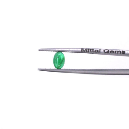 Natural Zambian Emerald Calibrated Cabochon Ovals | 3x5mm & 4x6mm