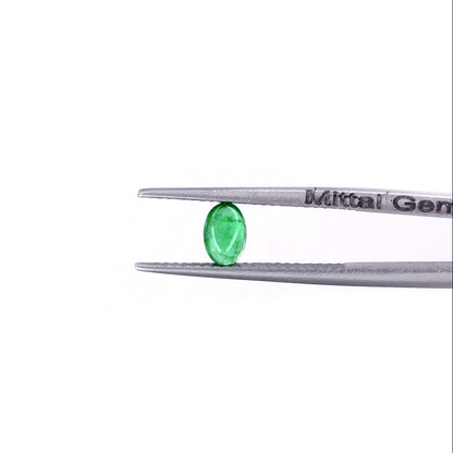 Natural Zambian Emerald Calibrated Cabochon Ovals | 3x5mm & 4x6mm