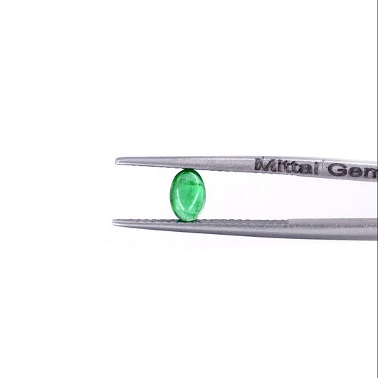 Natural Zambian Emerald Calibrated Cabochon Ovals | 3x5mm & 4x6mm