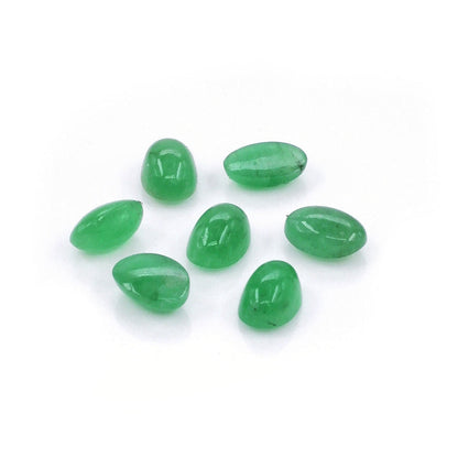Natural Zambian Emerald Calibrated Cabochon Ovals | 3x5mm & 4x6mm