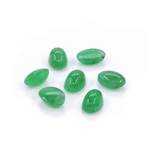 Natural Zambian Emerald Calibrated Cabochon Ovals | 3x5mm & 4x6mm