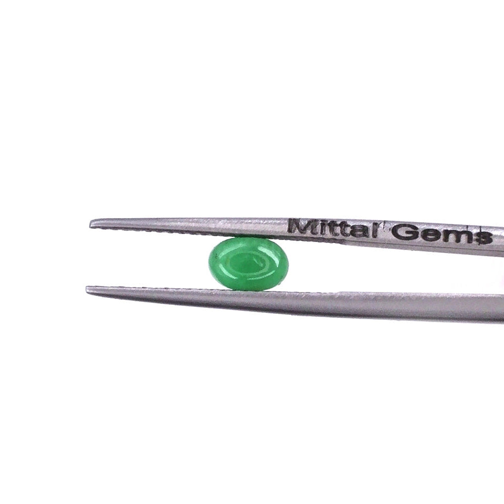 Natural Zambian Emerald Calibrated Cabochon Ovals | 3x5mm & 4x6mm