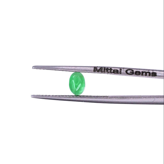 Natural Zambian Emerald Calibrated Cabochon Ovals | 3x5mm & 4x6mm