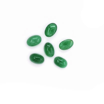 Natural Zambian Emerald Calibrated Cabochon Ovals | 3x5mm & 4x6mm