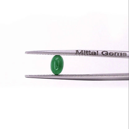 Natural Zambian Emerald Calibrated Cabochon Ovals | 3x5mm & 4x6mm