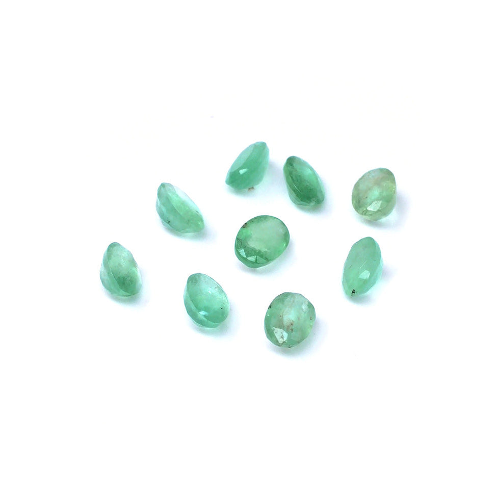 Natural Zambian Emerald Calibrated Ovals | 3x5mm & 4x6mm