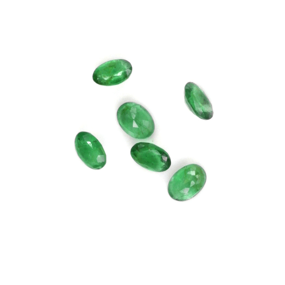 Natural Zambian Emerald Calibrated Ovals | 3x5mm & 4x6mm