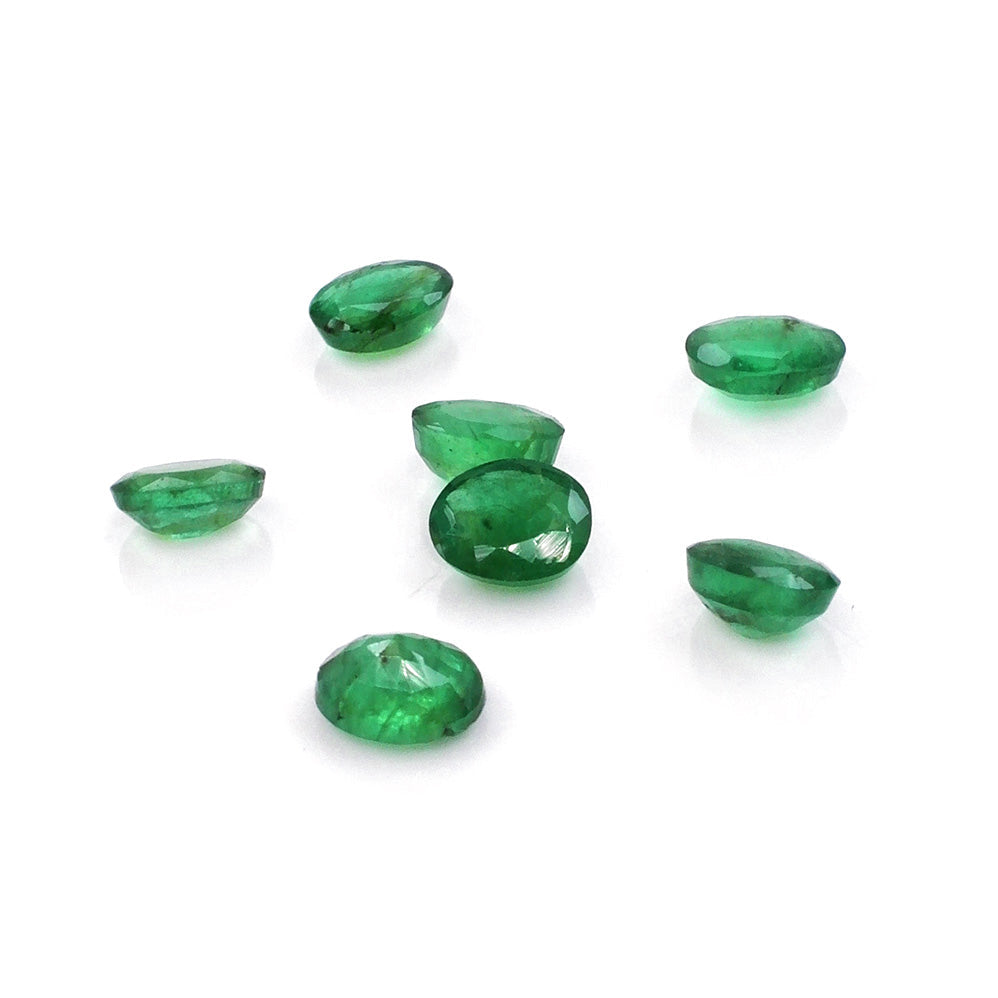 Natural Zambian Emerald Calibrated Ovals | 3x4mm & 4x5mm