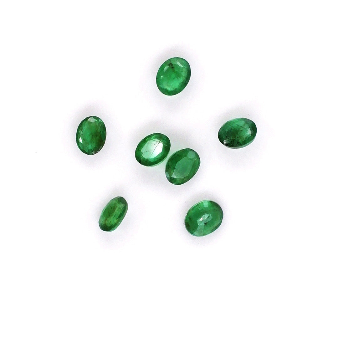 Natural Zambian Emerald Calibrated Ovals | 3x4mm & 4x5mm