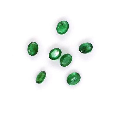 Natural Zambian Emerald Calibrated Ovals | 3x4mm & 4x5mm
